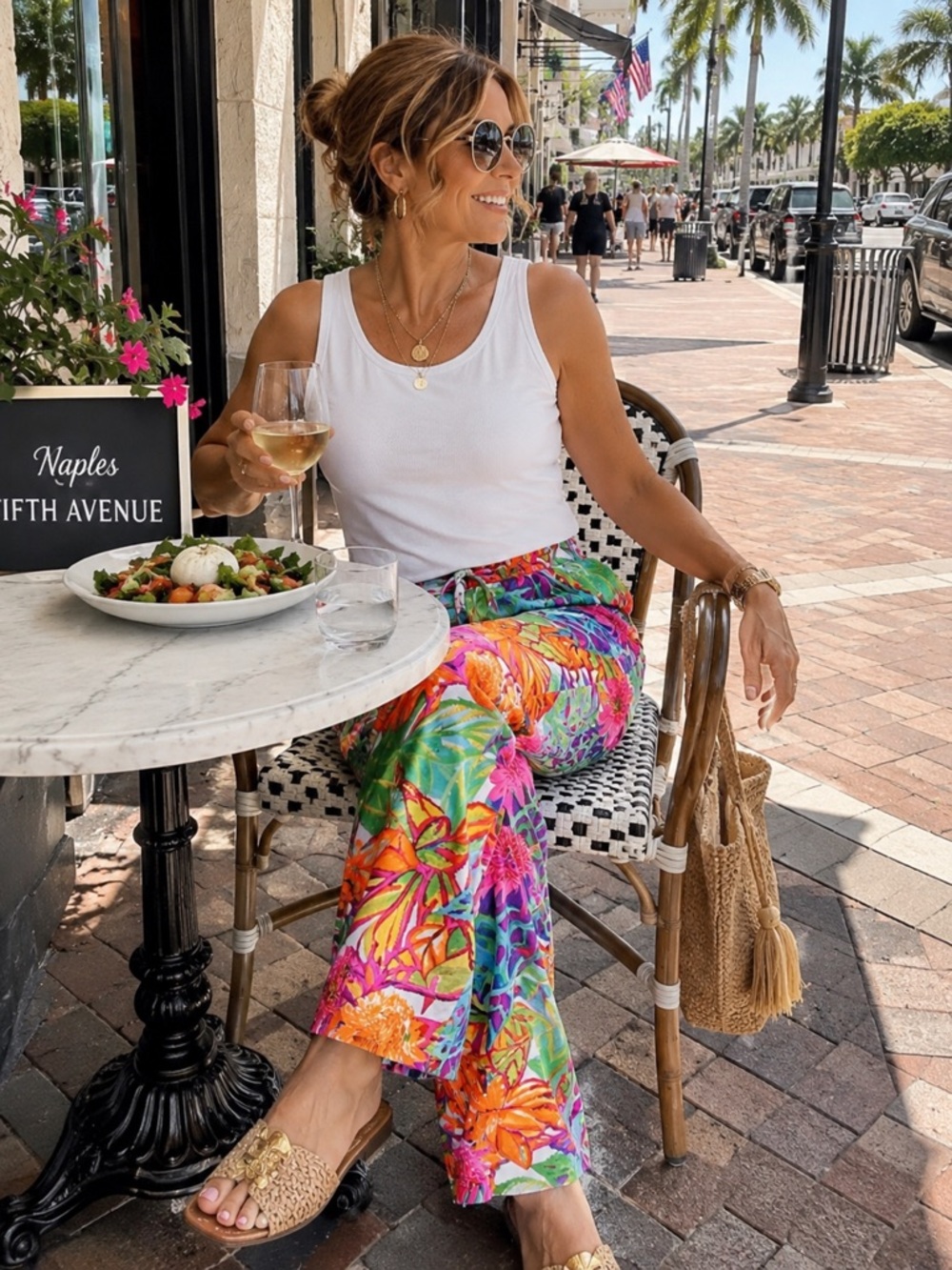 Lauren Ralph Lauren 1X Tropical Floral Palazzo Pants Wide Leg Resort